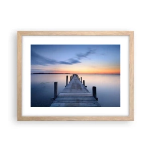 Affiche dans un chêne clair - Poster - Le calme d'un crépuscule serein - 40x30 cm