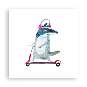 Affiche - Poster - La joie du blaireau - 50x50 cm