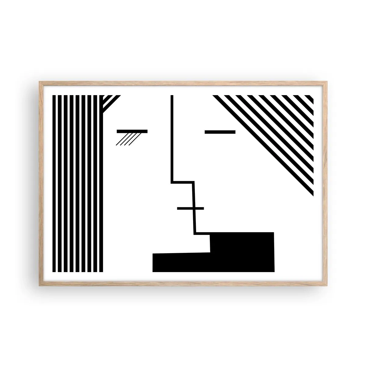 Affiche dans un chêne clair - Poster - Juste un baiser - 100x70 cm