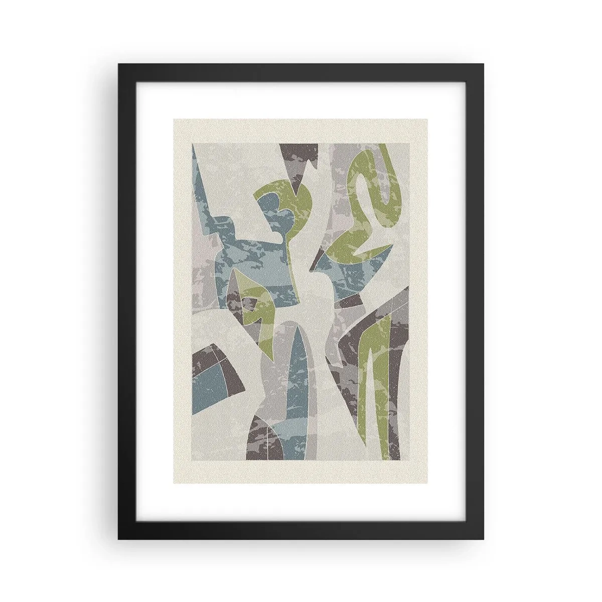 Affiche dans un cadre noir - Poster - Composition derrière la vitre - 30x40 cm