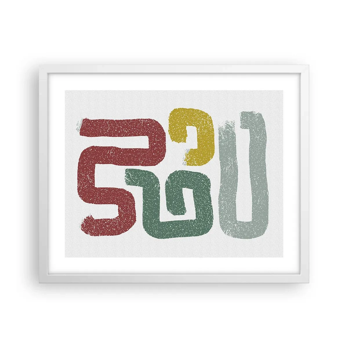 Affiche dans un cadre blanc - Poster - Dans une langue inconnue - 50x40 cm