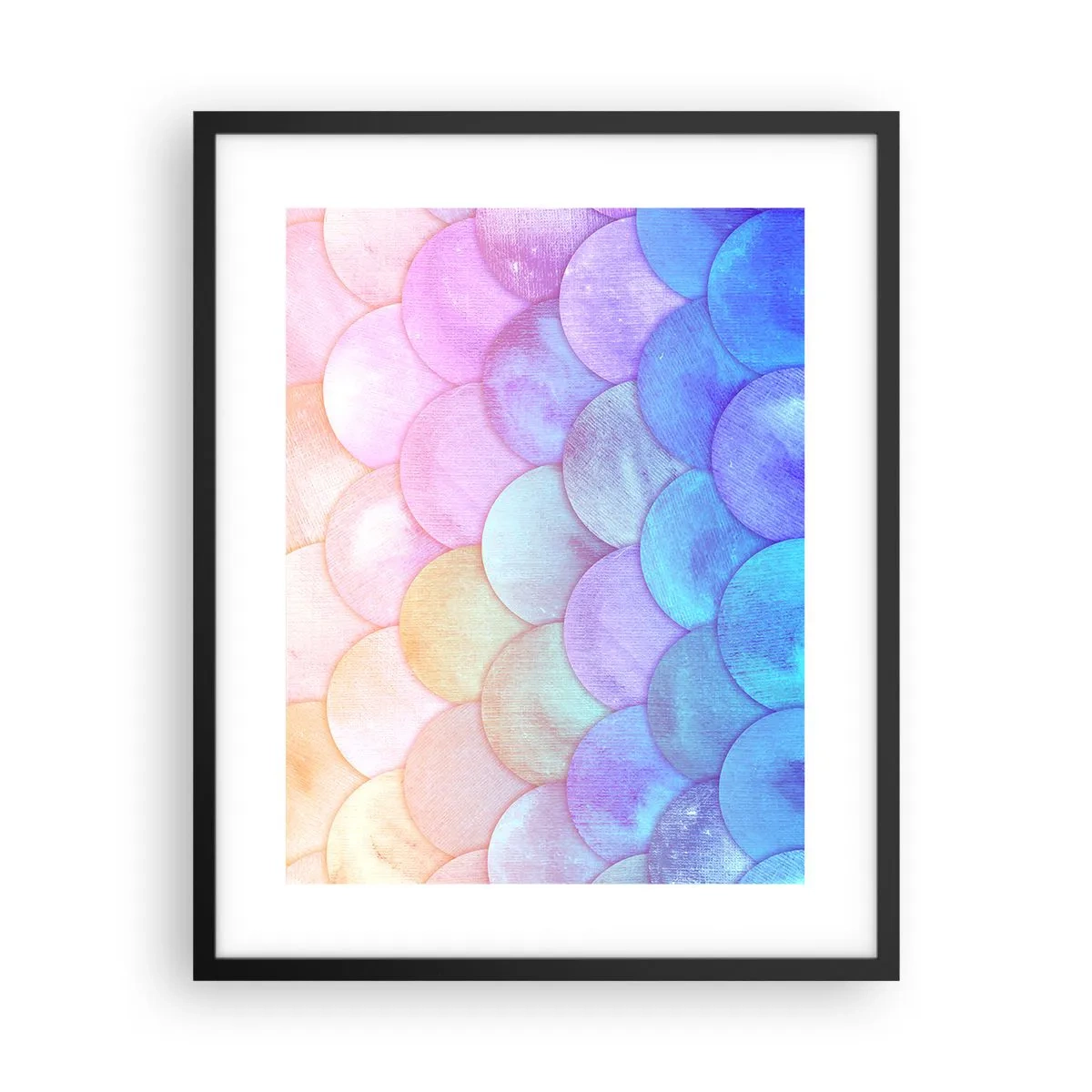 Affiche dans un cadre noir - Poster - Écailles de perles - 40x50 cm