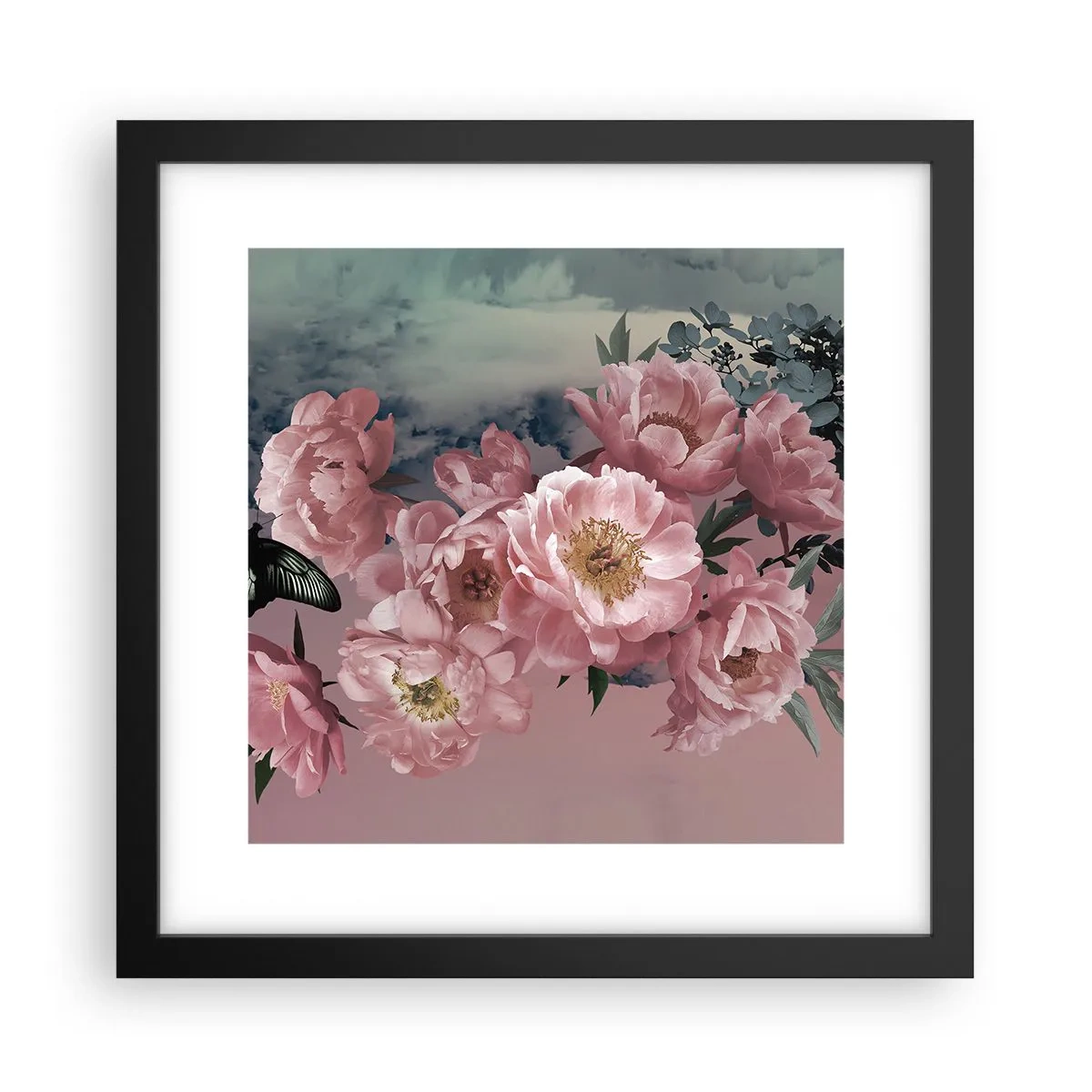 Affiche dans un cadre noir - Poster - Pic du romantisme - 30x30 cm