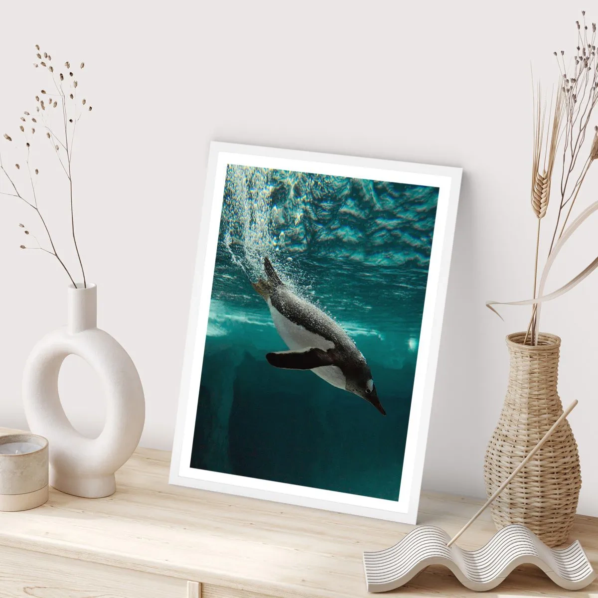 Affiche dans un cadre blanc - Poster - Bienvenue dans mon monde - 40x50 cm