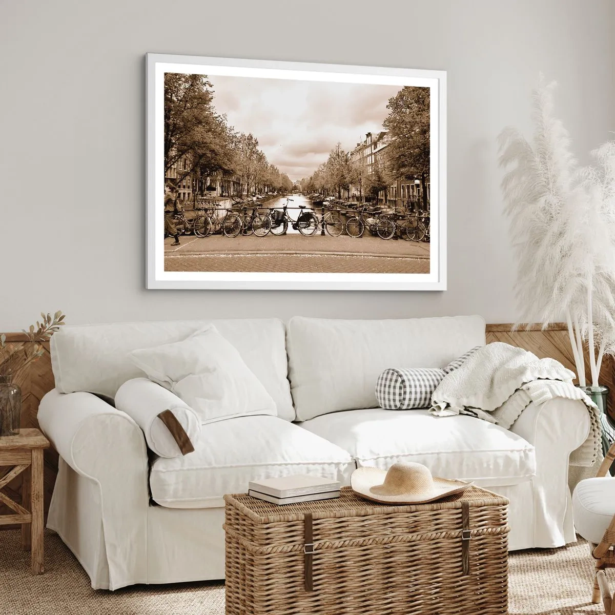 Affiche dans un cadre blanc - Poster - Ambiance hollandaise - 50x40 cm
