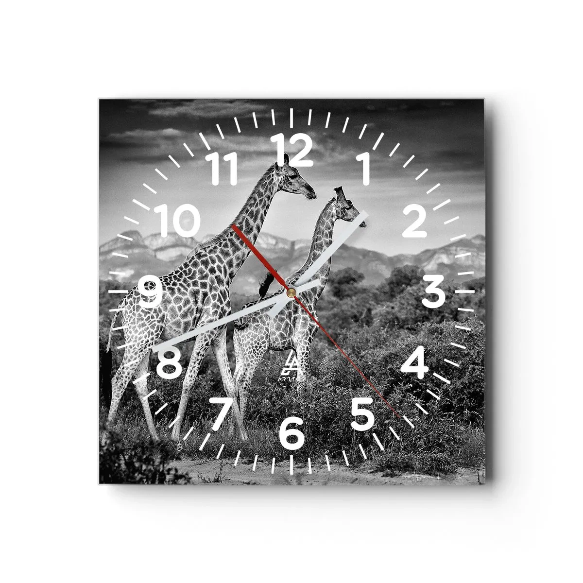 Horloge murale - Pendule murale - Hautes sphères en Afrique - 40x40 cm