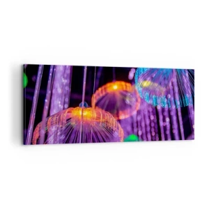 Impression sur toile - Image sur toile - Fontaine lumineuse - 100x40 cm