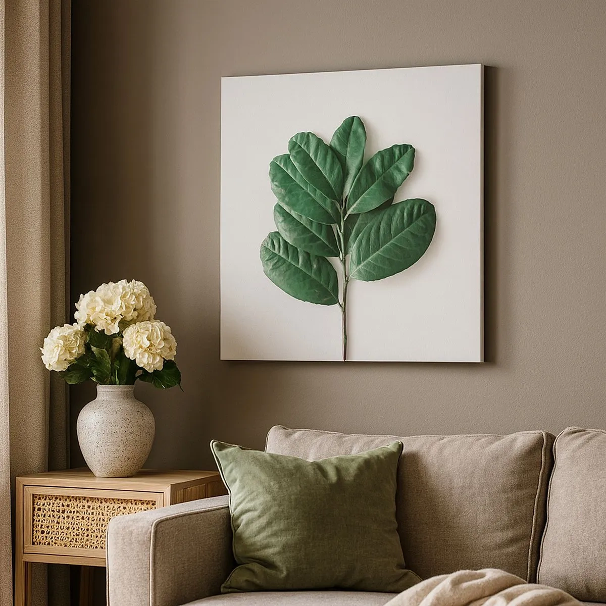 Impression sur toile - Image sur toile - Dessin de la nature elle-même - 30x30 cm