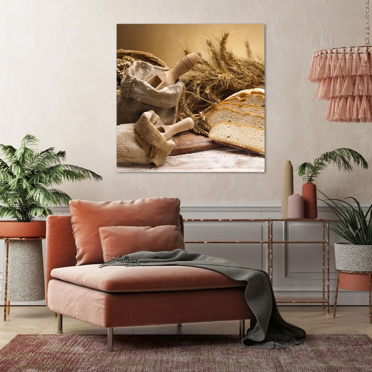 Impression sur toile - Image sur toile - Comment il coupe avec un couteau - 40x40 cm