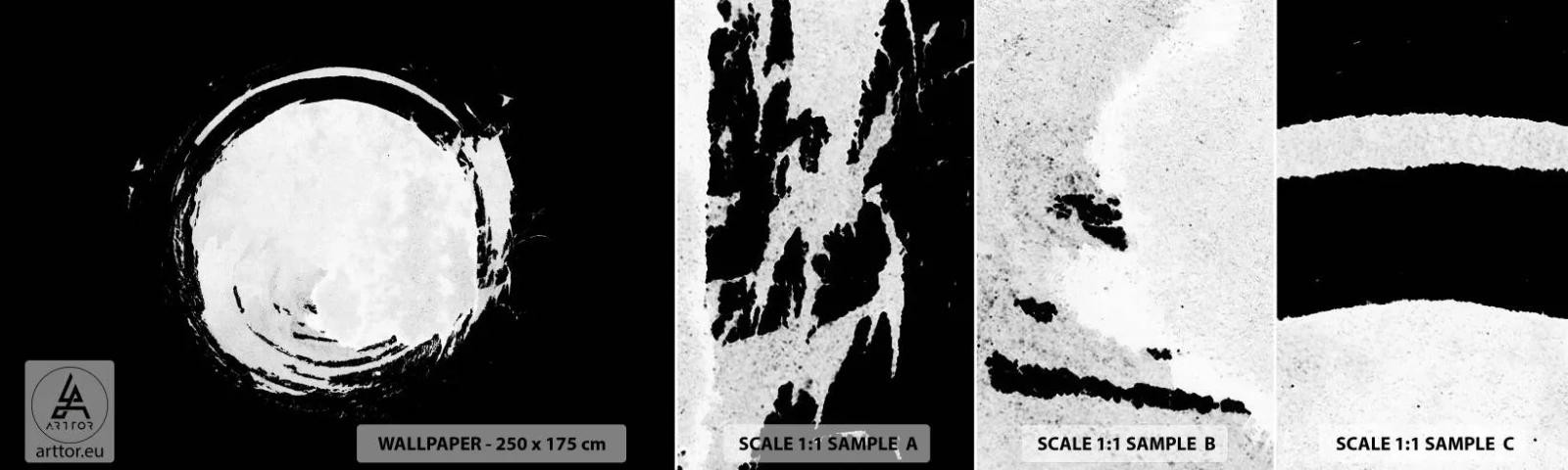 Échantillon de Papier Peint Autocollant Deluxe Sticker - Belle sortie - Roue, Planète, Lune - 100x30 cm