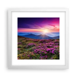 Affiche dans un cadre blanc - Poster - Les herbes sentaient les grappes fraîches de la récolte - 30x30 cm