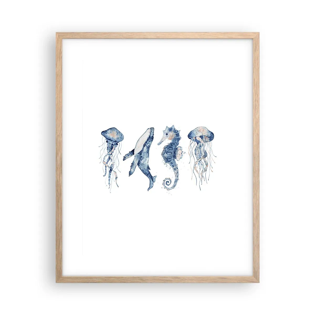 Affiche dans un chêne clair - Poster - Merveilles de la mer - 40x50 cm