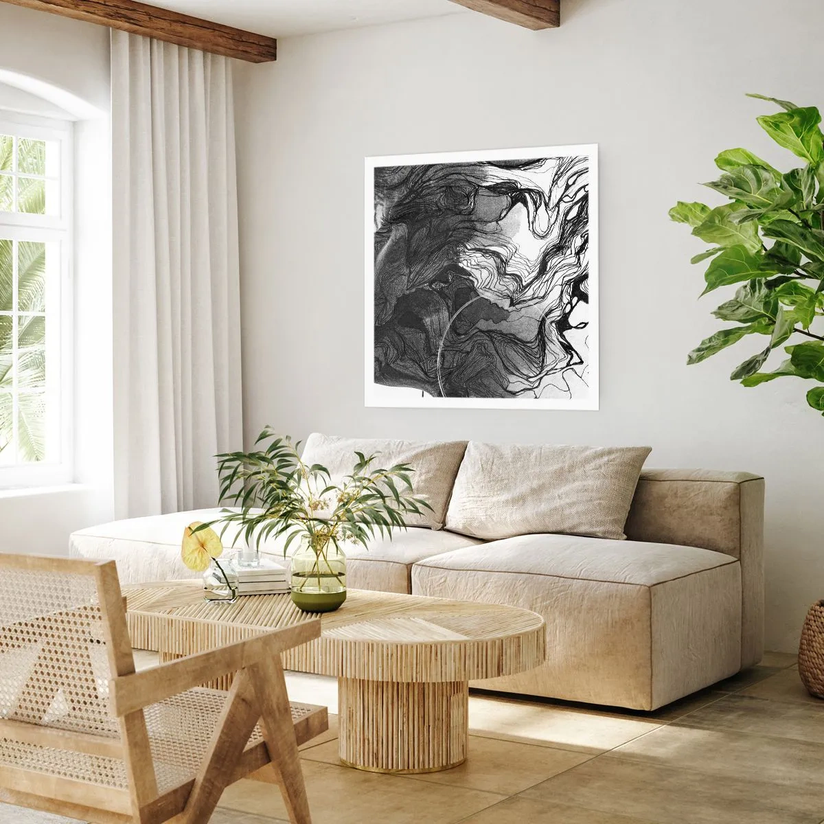 Affiche - Poster - Emmêlé dans les rêves - 60x60 cm