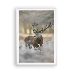 Affiche dans un cadre blanc - Poster - Une matinée animée - 70x100 cm