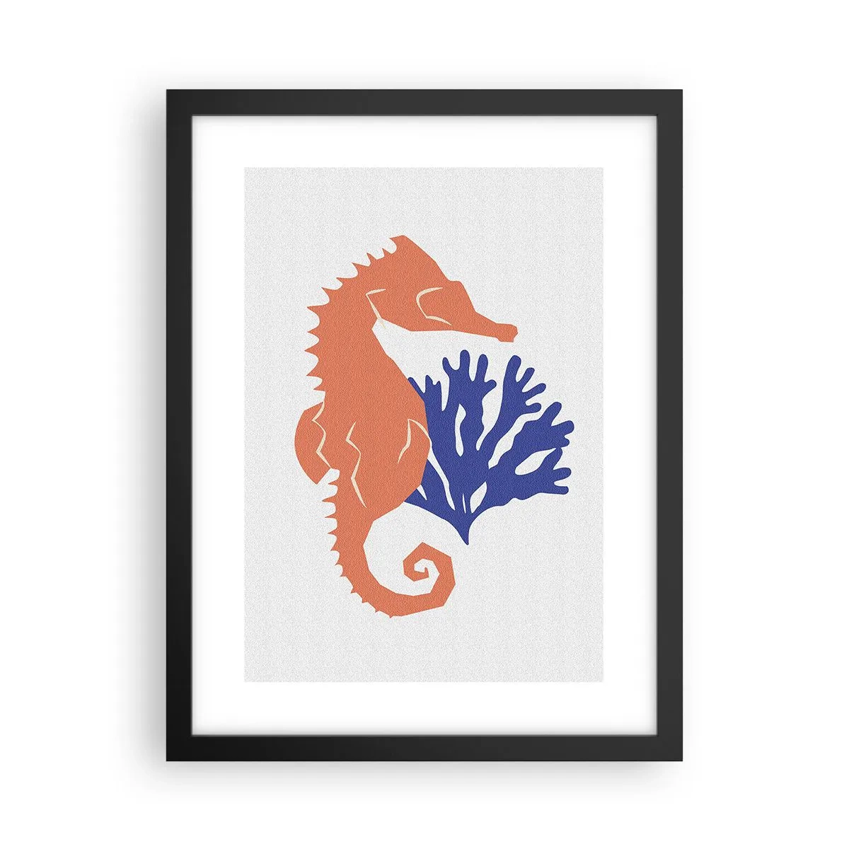 Affiche dans un cadre noir - Poster - Dans une prairie sous-marine - 30x40 cm