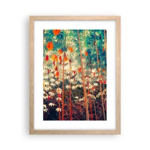 Affiche dans un chêne clair - Poster - La vie secrète des feuilles - 30x40 cm