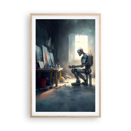 Affiche dans un chêne clair - Poster - L'acte de création - 61x91 cm