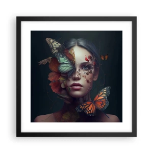 Affiche dans un cadre noir - Poster - Une merveilleuse métamorphose - 40x40 cm