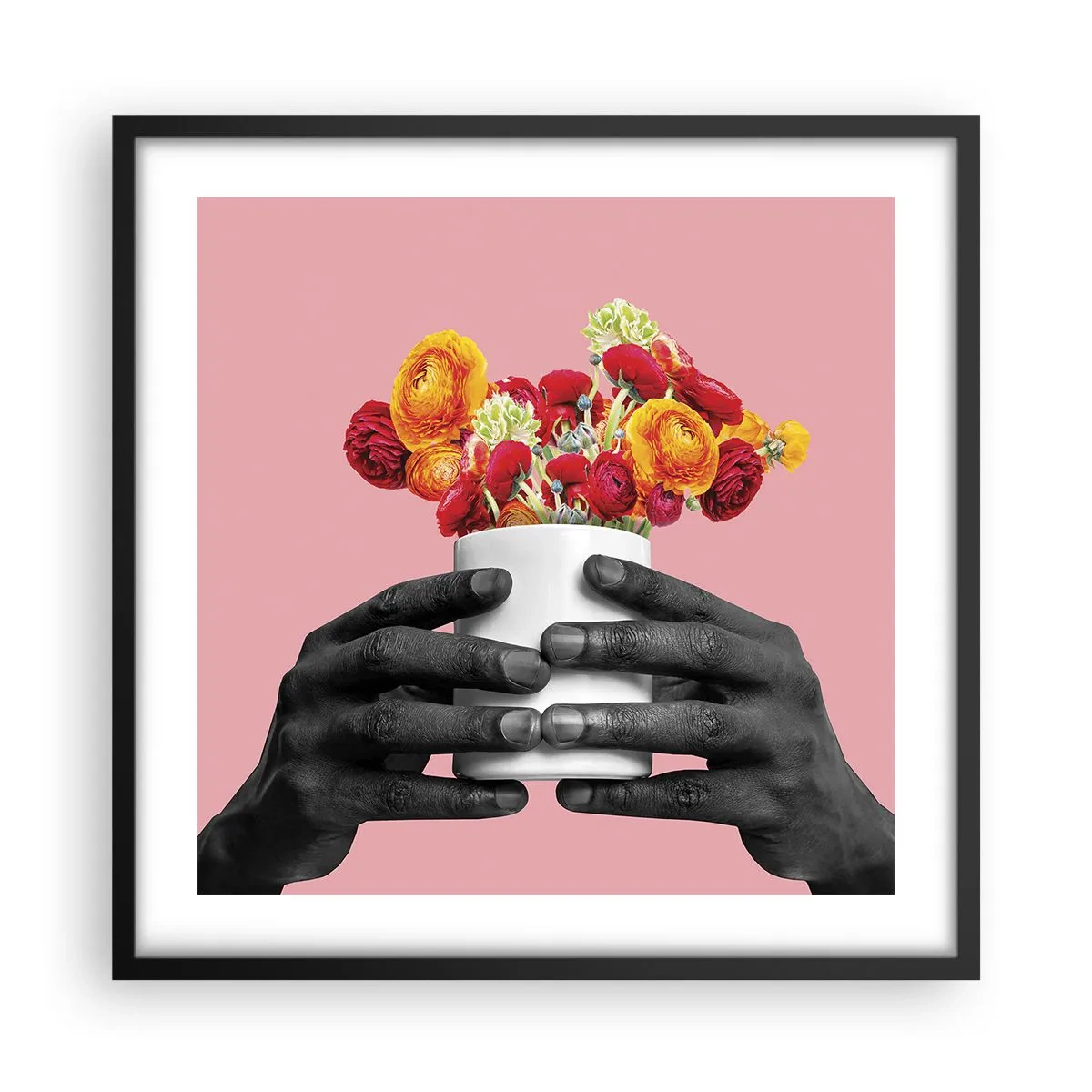 Affiche dans un cadre noir - Poster - Apothéose de la vie - 50x50 cm