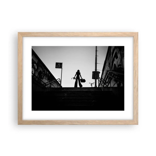 Affiche dans un chêne clair - Poster - Pèlerinage urbain - 40x30 cm