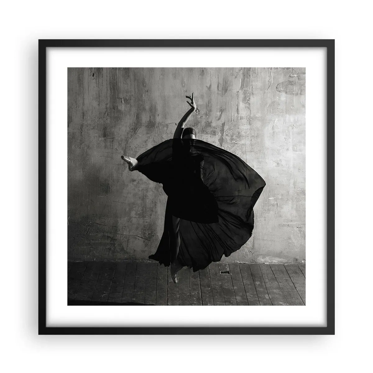 Affiche dans un cadre noir - Poster - Pas plein de passion - 50x50 cm