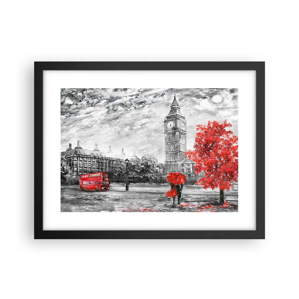 Affiche dans un cadre noir - Poster - Une journée passionnante - 40x30 cm