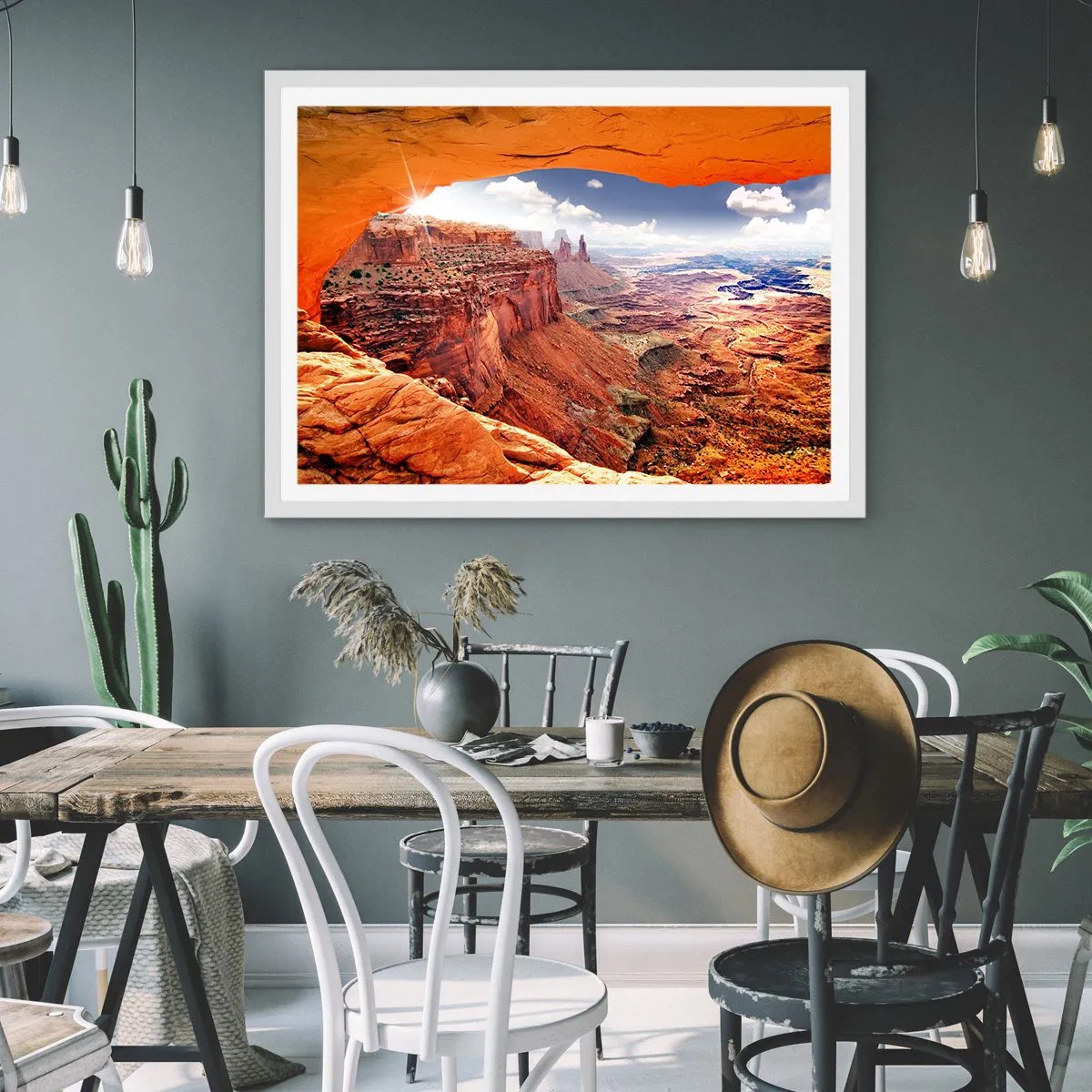 Affiche dans un cadre blanc - Poster - Sculpté par la nature elle-même - 50x40 cm