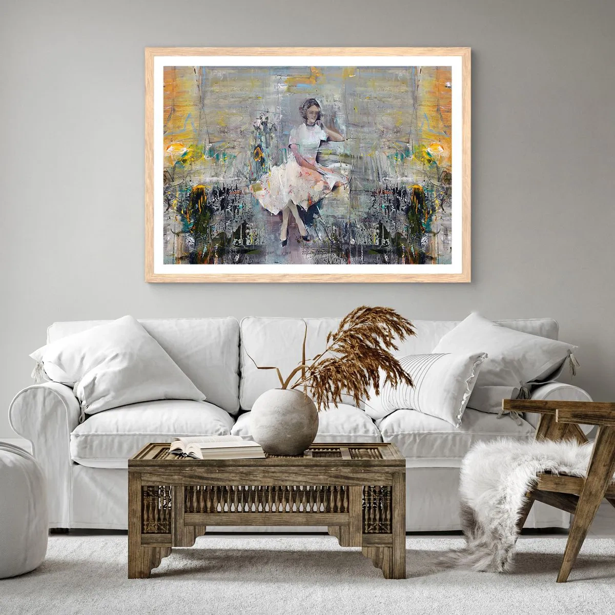 Affiche dans un chêne clair - Poster - Classique et moderne - 50x40 cm
