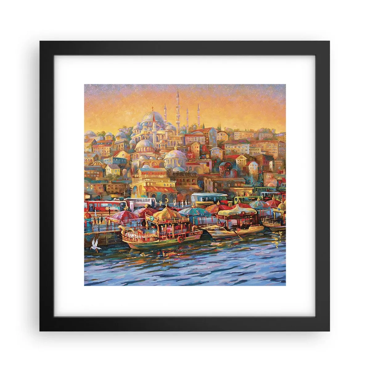 Affiche dans un cadre noir - Poster - Conte d'Istanbul - 30x30 cm
