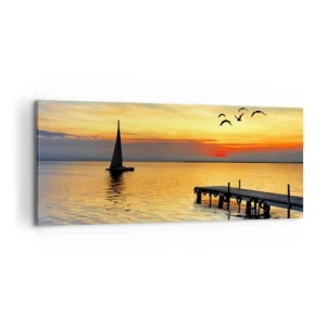 Impression sur toile - Image sur toile - Le soir revient - 100x40 cm