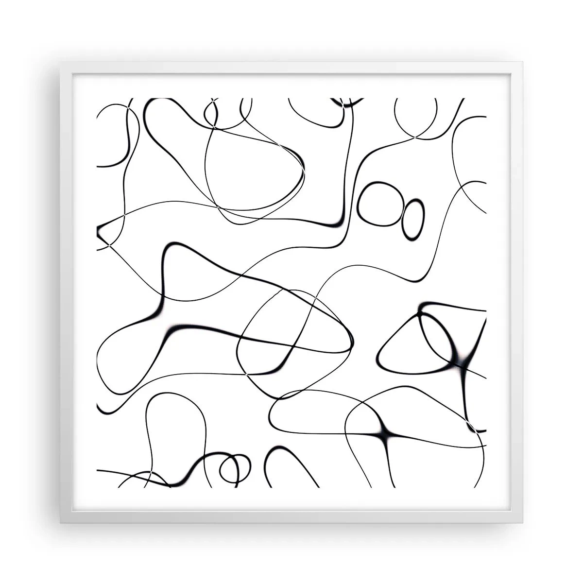 Affiche dans un cadre blanc - Poster - Le chemin de la vie, les voies du hasard - 60x60 cm