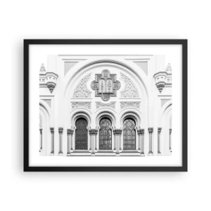 Affiche dans un cadre noir - Poster - À la frontière des cultures - 50x40 cm