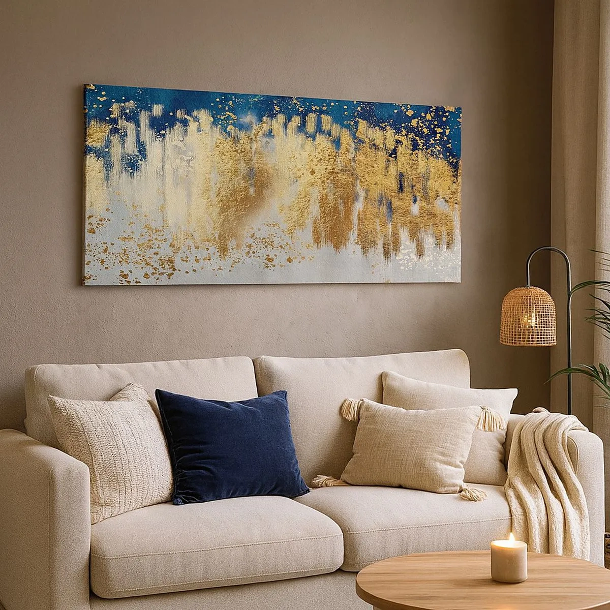 Impression sur toile - Image sur toile - Une composition moderne et pétillante - 100x40 cm