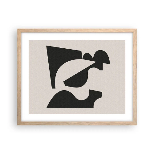 Affiche dans un chêne clair - Poster - À monter soi-même - 50x40 cm