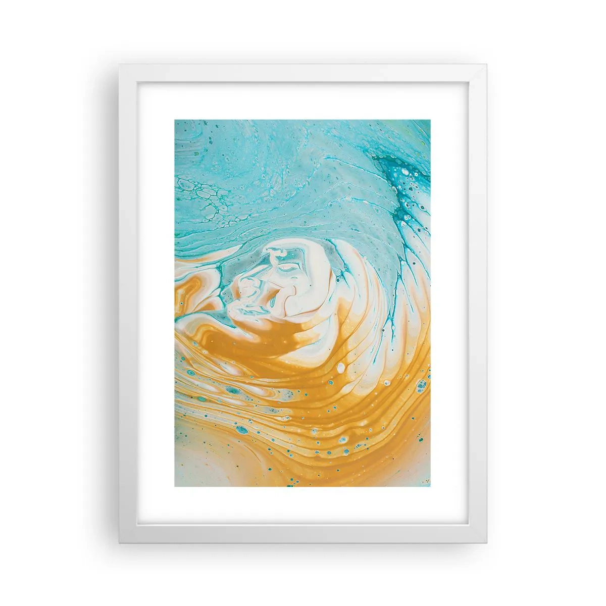 Affiche dans un cadre blanc - Poster - Tourbillon pastel - 30x40 cm