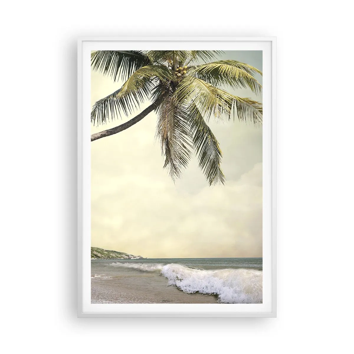 Affiche dans un cadre blanc - Poster - Rêve tropical - 70x100 cm