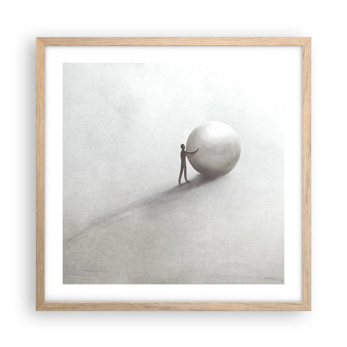 Affiche dans un chêne clair - Poster - Jeu de la vie - 50x50 cm