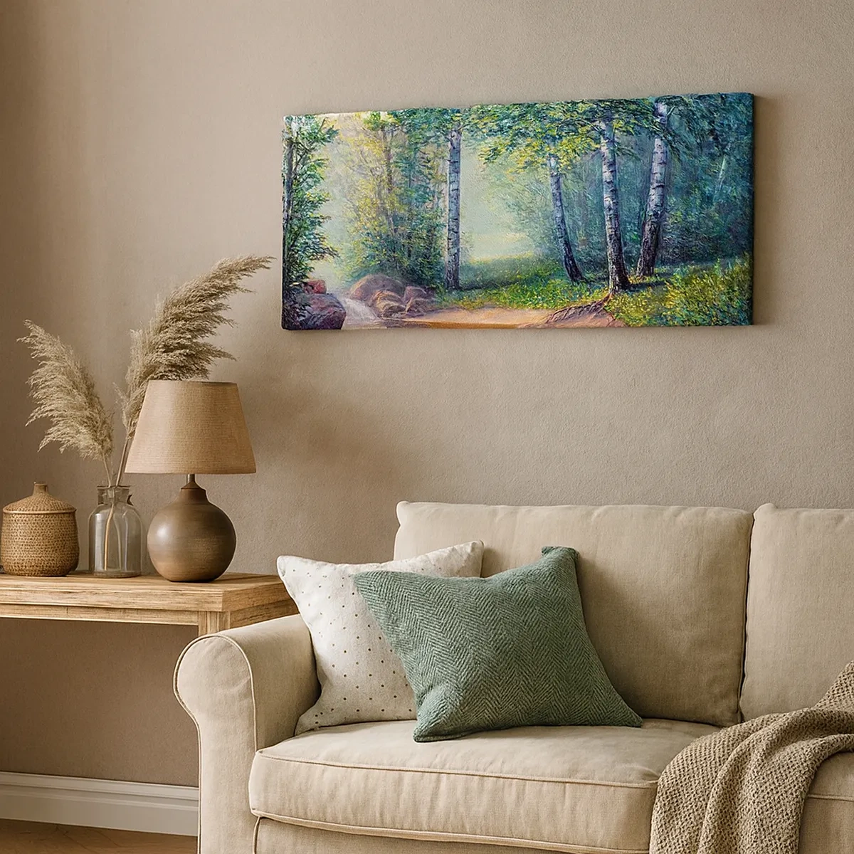 Impression sur toile - Image sur toile - Paysage idyllique - 30x30 cm