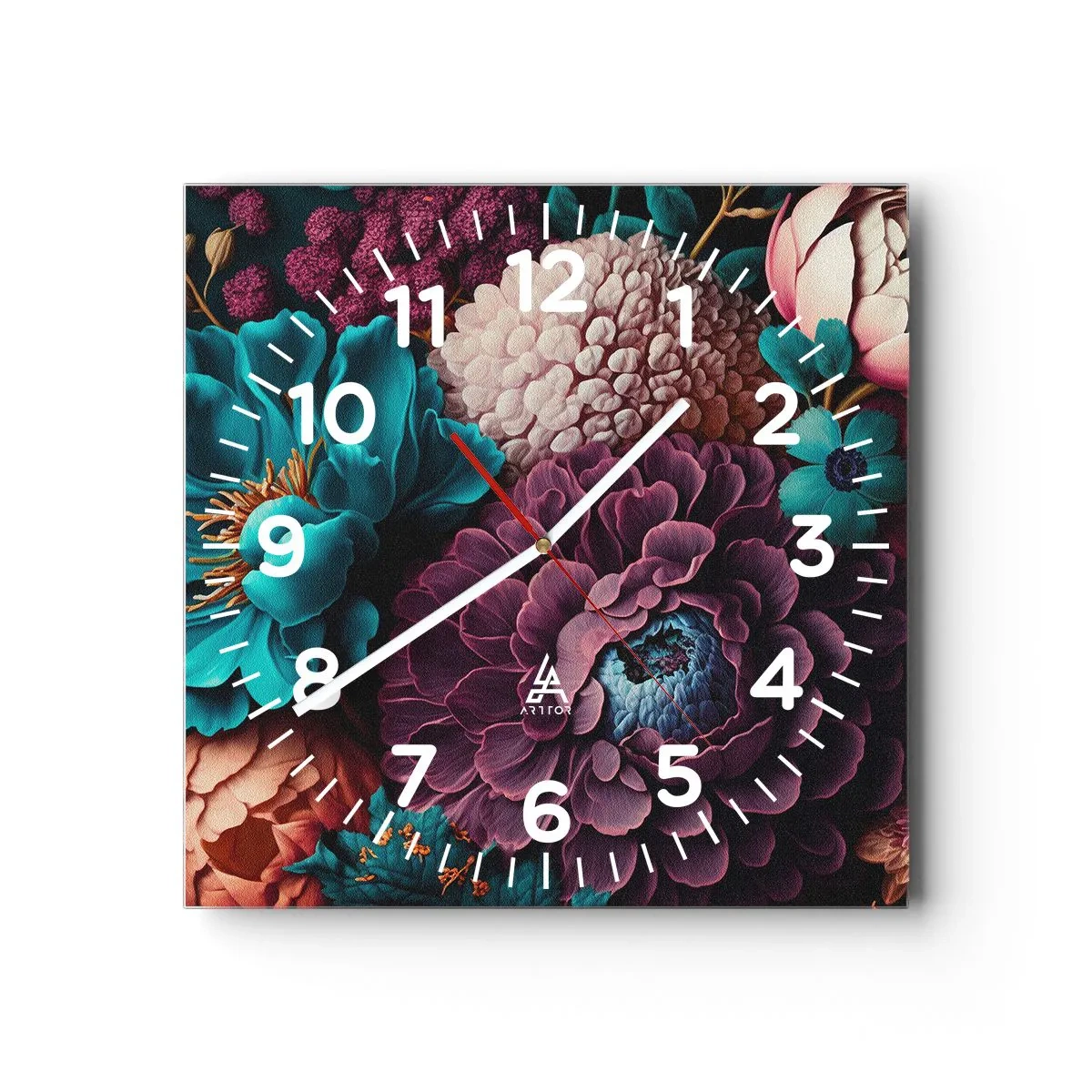Horloge murale - Pendule murale - La nature en abondance - 30x30 cm
