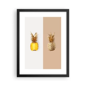 Affiche dans un cadre noir - Poster - Ananas pour nous - 30x40 cm