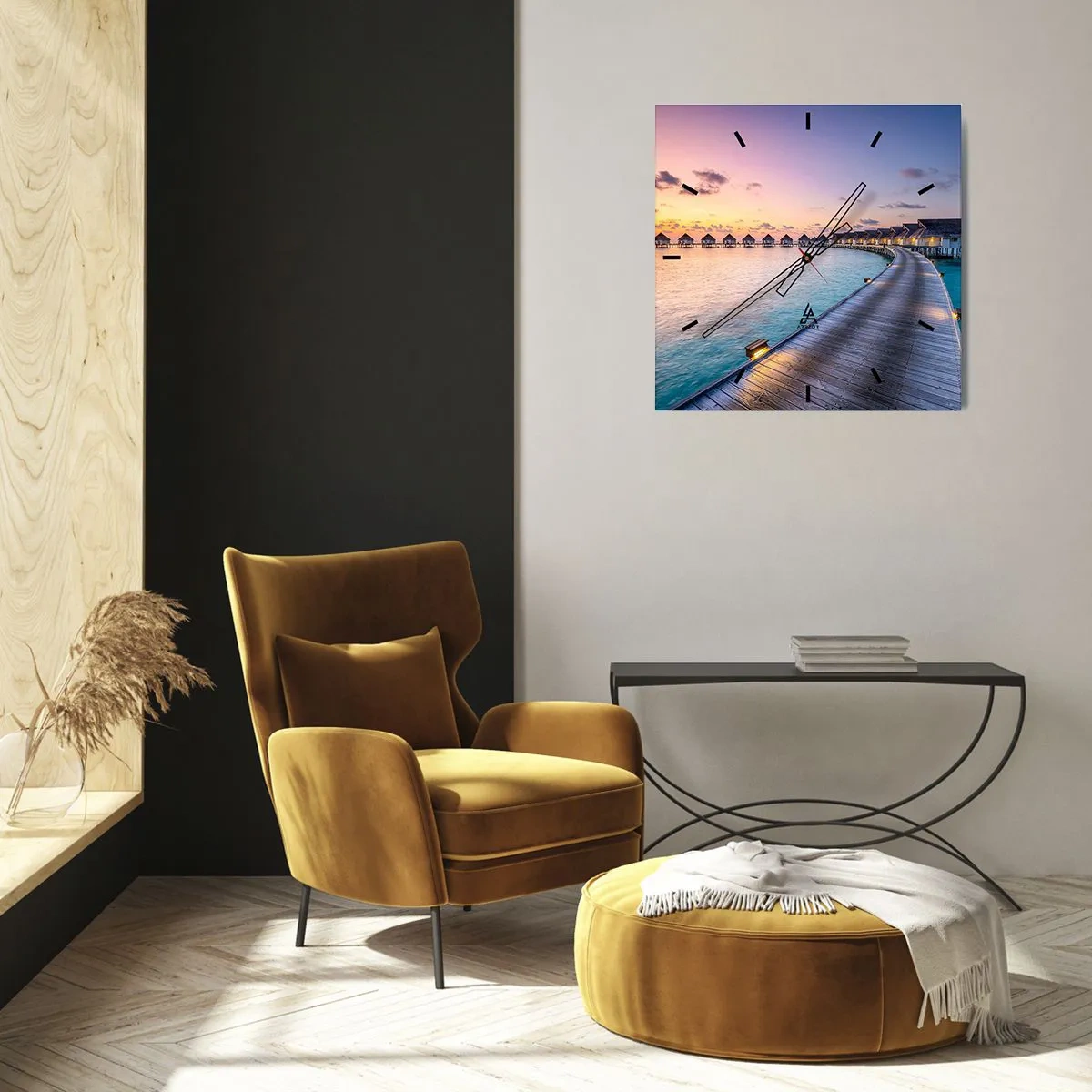 Horloge murale - Pendule murale - Vacances - retour aux sources - 40x40 cm