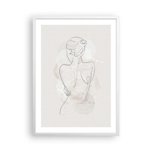 Affiche dans un cadre blanc - Poster - Comme un instrument sensible - 50x70 cm