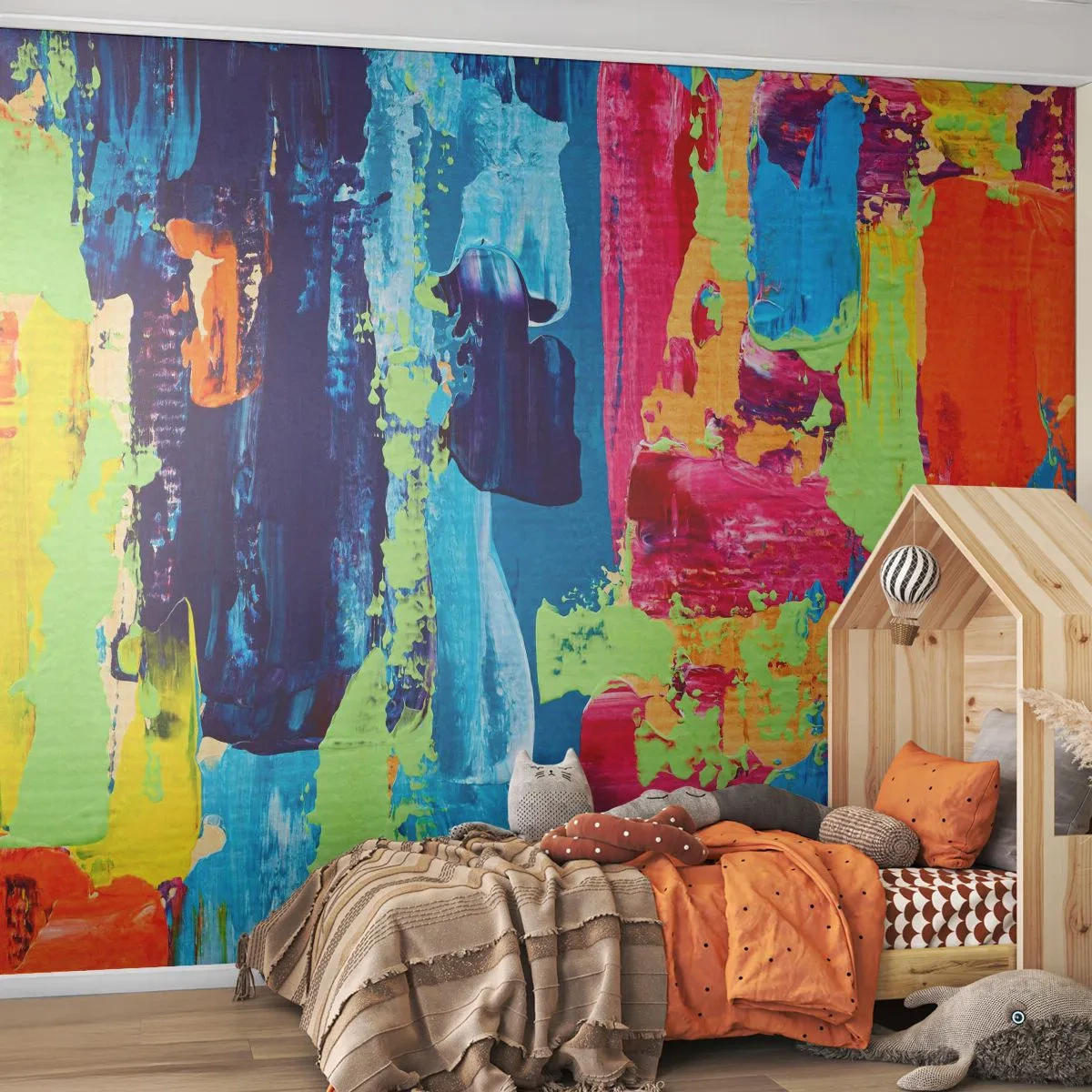 Papier Peint Photo Premium Canvas - La vie est belle! - Abstraction, Graphique, Morceau - 450x315 cm