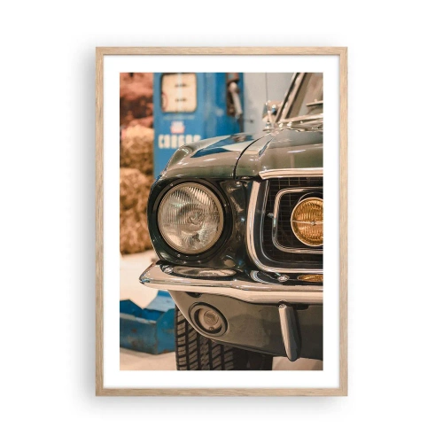 Affiche dans un chêne clair - Poster - Rencontre avec une légende - 50x70 cm