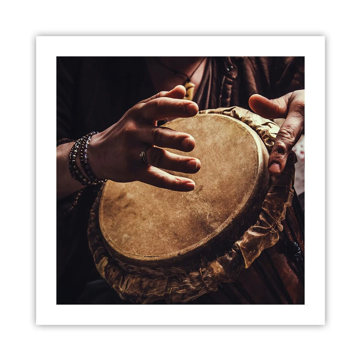 Affiche - Poster - Au rythme du coeur - 50x50 cm