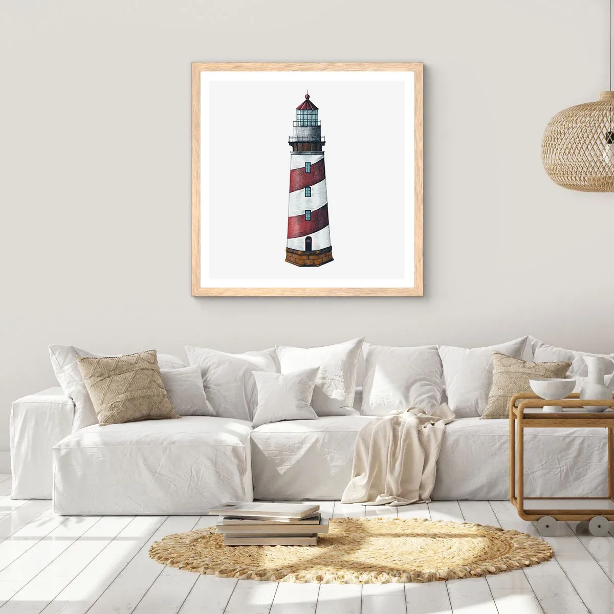 Affiche dans un chêne clair - Poster - Toujours sur ses gardes - 30x30 cm