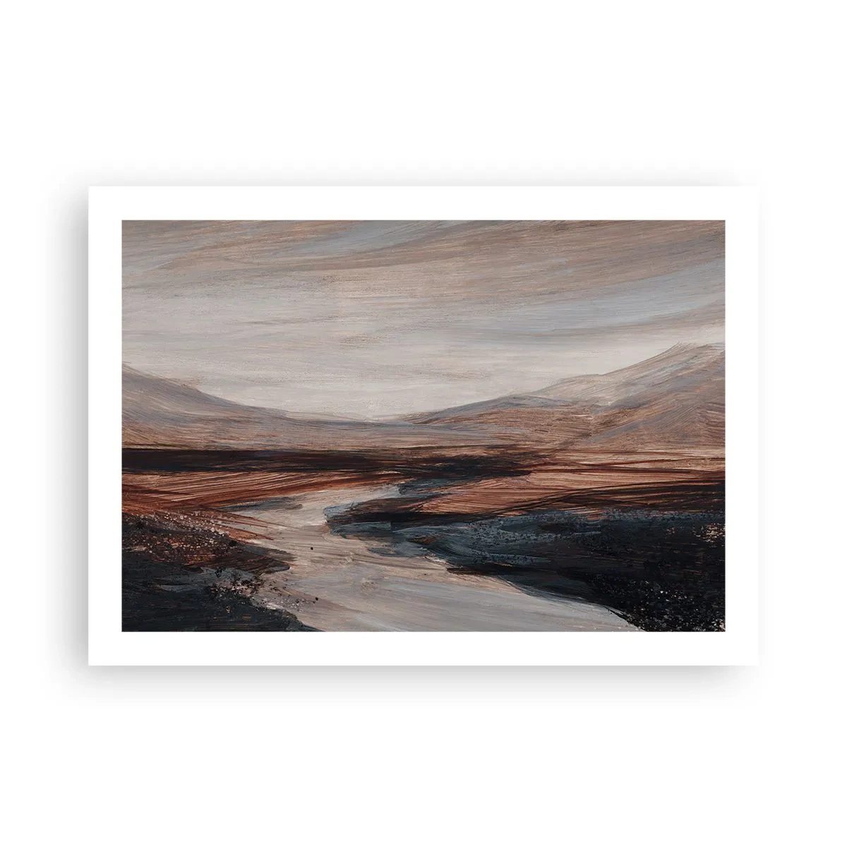 Affiche - Poster - Une vallée tranquille - 70x50 cm