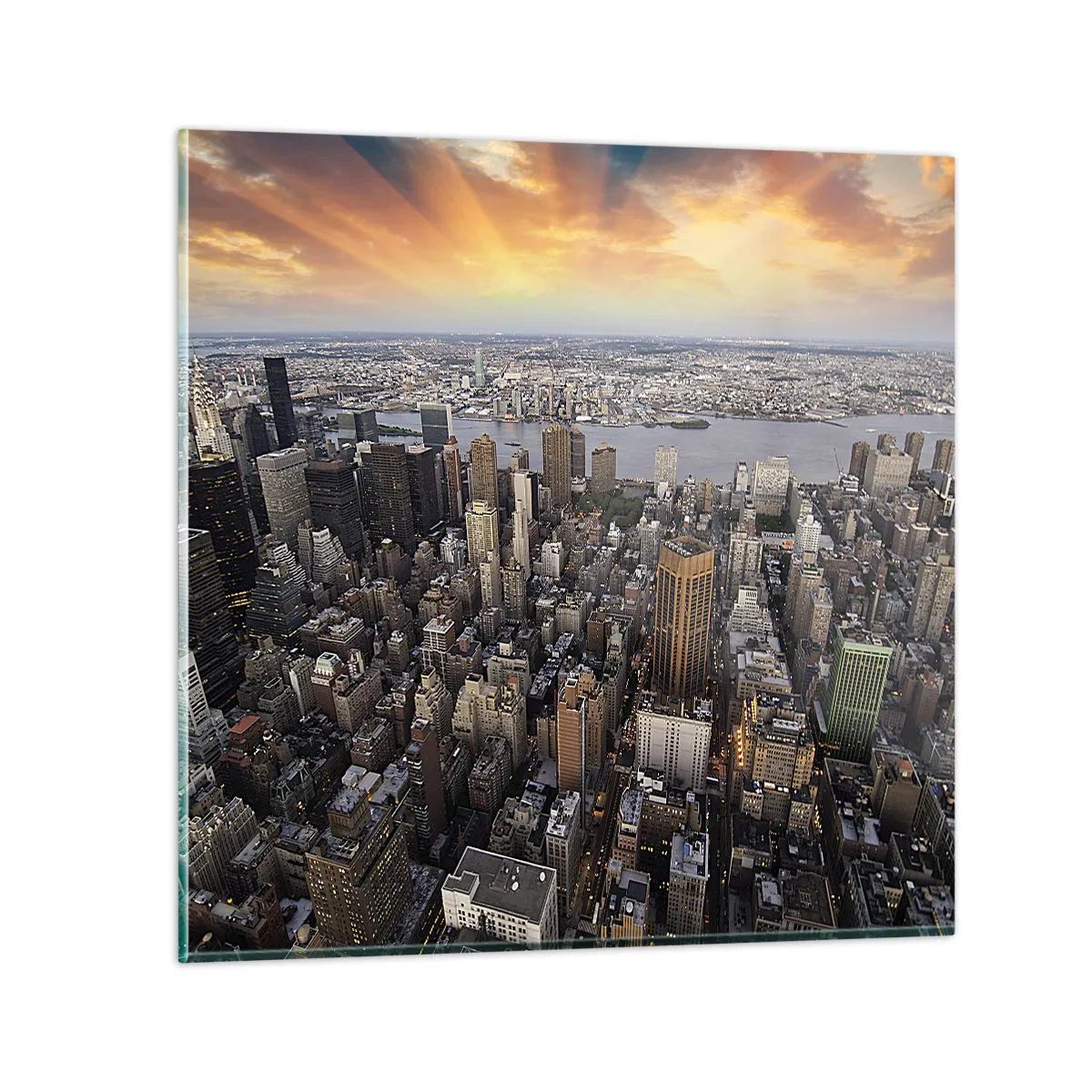 Impression sur verre - Image sur verre - Le cœur battant de notre époque - 30x30 cm