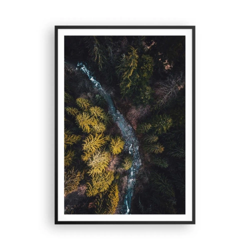 Affiche dans un cadre noir - Poster - De plus en plus vite - 70x100 cm