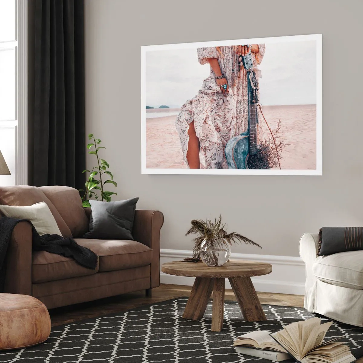 Affiche - Poster - Enfant de fleur en route - 70x50 cm